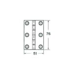 OSCULATI CHARNIÈRE INOX À TIGES FILETÉES 1,7 MM, Captivan, charnière inox pour coffres de bateau et trappes, vis invisible.