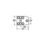 OSCULATI CHARNIÈRE INOX À TIGES FILETÉES 1,7 MM, Captivan, charnière inox pour coffres de bateau et trappes, vis invisible.