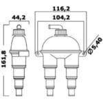 OSCULATI COUDE ANTI-SYPHON À VALVE - Captivan, élément de sécurité pour bateau, s'installe sur tuyaux Ø 12 à 32 mm, indispensable sous la ligne de flottaison.