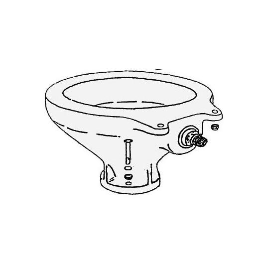 OSCULATI CUVETTE DE RECHANGE WC COMPACT, Captivan, cuvette en porcelaine pour WC marin, compatible avec OSCULATI, MATROMARINE, TMC.