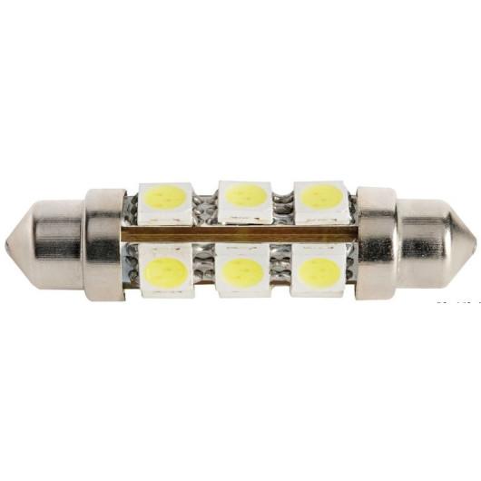 OSCULATI AMPOULE NAVETTE LED 42 MM 360° chez Captivan, idéal pour feux de navigation bateau, lot de 2 ampoules 12V.