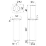 OSCULATI AURORA LAMPE LED ESCAMOTABLE chez Captivan, idéale pour table de cockpit, disponible en modèles standard et court.