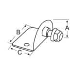 OSCULATI AXE DE FIXATION AVEC ROTULE 90° pour vérin à gaz, disponible chez Captivan, parfait pour porte, coffre et trappe.