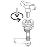 OSCULATI BATTEUSE LAITON CHROMÉ 15/38 MM, Captivan - Vérrou réglable pour portes jusqu'à 19 mm d'épaisseur.