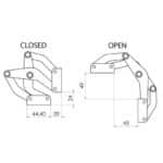 OSCULATI CHARNIÈRE AUTOPORTEUSE en acier inoxydable AISI 316, idéale pour voiliers et camping-cars - Captivan.