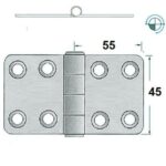 OSCULATI CHARNIÈRE INOX 2.5 MM, Captivan, charnière polie miroir idéale pour bateau, camping-car et fourgon aménagé.