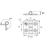 OSCULATI CHARNIÈRE INOX 37 X 38 MM de Captivan, robuste charnière en inox 316 pour coffre de cockpit et quincaillerie intérieure.