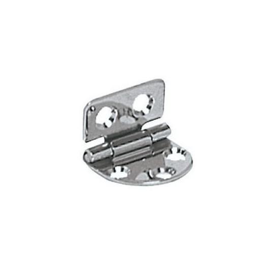 OSCULATI CHARNIÈRE INOX 42 X 30 X 2 MM, boutique Captivan, charnière asymétrique inox pour meubles et portes en bateau.