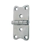 OSCULATI CHARNIÈRE INOX 75 X 40 X 2 MM pour trappes et coffres, disponible chez Captivan, inox épais de 2 mm, idéal bateau et camping-car.