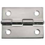 OSCULATI CHARNIÈRE INOX ÉPAISSEUR 1,3 MM - Charnière de porte 100% inox poli, idéale pour bateau, camping-car chez Captivan.