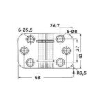 OSCULATI CHARNIÈRE INOX 68 X 42 X 2 MM par Captivan, charnière inox 304 idéale pour bateaux et camping-cars.