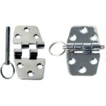 OSCULATI CHARNIÈRE INOX 72 X 38,5 X 2 MM chez Captivan, charnière hexagonale en inox idéale pour bateau et camping-car.