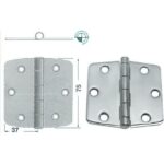 OSCULATI CHARNIÈRE INOX 74 X 75 X 2 MM de Captivan, charnière inox idéale pour portes de coffres en bateau ou camping-car.