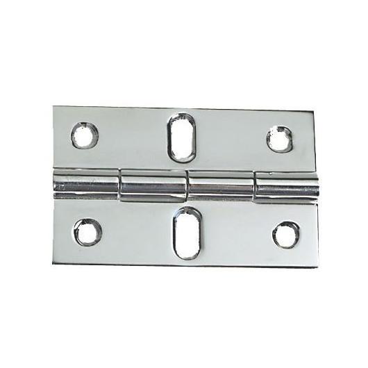 OSCULATI CHARNIÈRE INOX 80 X 50 X 2 MM - Captivan, charnière inox pour coffre, meuble ou porte en bateau et camping-car avec trous ovales.