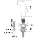 OSCULATI DOUCHETTE + FLEXIBLE + SUPPORT par Captivan, kit complet douche bateau/vans, facile à installer, pratique avec tuyau 2,5 m.