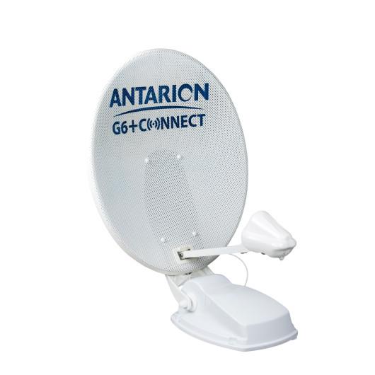 Antenne satellite automatique ANTARION G6+ 72 AIR CONNECT de Captivan, idéale pour camping-car avec coupelle micro-perforée anti-vent.