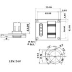 KIT INDICATEUR + SONDE EAUX NOIRES OSCULATI de Captivan, pour réservoirs de bateau et camping-car, avec indicateur et câblage inclus.