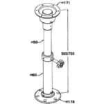 PIED TABLE ALU TÉLESCOPIQUE OSCULATI de Captivan, pied démontable en aluminium pour cockpit, camping-car et fourgon aménagé.