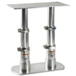 PIED DE TABLE INOX 615 X 300 MM OSCULATI de Captivan, pied en aluminium avec vérin à gaz, parfait pour tables de bateaux et camping-cars.