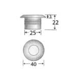 PLAFONNIER LED ETANCHE OSCULATI de Captivan, étanche IP65, idéal pour l'éclairage intérieur/extérieur bateau ou fourgon aménagé.