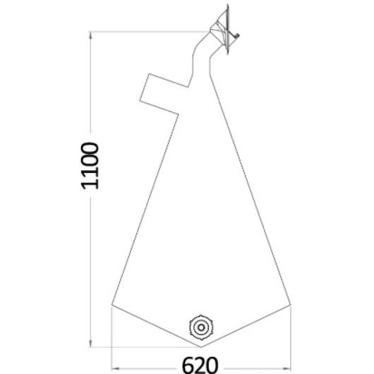 SAC PVC POUR DOUCHETTE SATURNE OSCULATI chez Captivan, étui étanche pour récupérer l'eau de douche et éviter l'humidité dans le bateau.