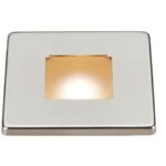 SPOT BOS LED CARRÉ | DIMMABLE OSCULATI de Captivan, éclairage Inox élégant pour bateaux à voile et à moteur.