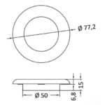 SPOT LED SOLE Ø 50 MM OSCULATI de Captivan, éclairage LED SMD économe en énergie, disponible en finitions dorée, chromée ou blanche.