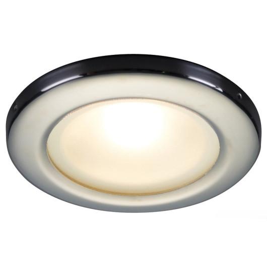 SPOT LED VEGA II POLI MIROIR BLANC OSCULATI, Captivan - Spot encastrable 12/24 V pour bateau, van ou fourgon, ambiance chaleureuse.