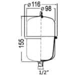 VASE D'EXPANSION INOX 1L OSCULATI disponible chez Captivan, idéal pour réseau d’eau avec pompe automatique en bateau et véhicule aménagé.