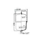 VASE D'EXPANSION INOX 2L OSCULATI de Captivan, idéal pour circuit d’eau potable, avec membrane Butile et gonflage à valve.