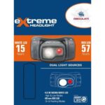 FRONTALE EXTREME HEADLIGHT OSCULATI de Captivan, lampe frontale étanche avec LED Nichia, multi modes, alimentation par piles AA.