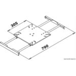 KIT EXTENSION PIED DE TABLE OSCULATI de Captivan, pour rallonger les pieds de table à vérin gaz de bateau et camping-car.