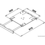 KIT EXTENSION PIED DE TABLE OSCULATI de Captivan, pour rallonger les pieds de table à vérin gaz de bateau et camping-car.