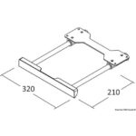 KIT RALLONGE DE TABLE UNIVERSEL OSCULATI | Captivan - Rallonge coulissante inox pour tables de bateau, camping-car ou fourgon.