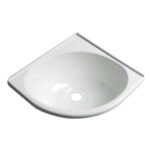 LAVABO D'ANGLE ABS 280 X 270 MM OSCULATI de Captivan, cuve d'angle idéale pour bateau, camping-car et fourgon aménagé.