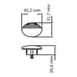 LUMIÈRES DE COURTOISIE LED À ENCASTRER OSCULATI de Captivan, étanches, faciles à installer, certifiées IP65, disponibles en plusieurs couleurs.