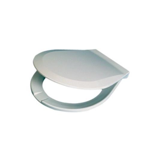 LUNETTE RECHANGE BOIS WC MARIN OSCULATI de Captivan, abattant en bois laqué blanc pour WC marin standard.