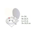 LUNETTE RECHANGE BOIS WC MARIN OSCULATI de Captivan, abattant en bois laqué blanc pour WC marin standard.