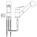 MITIGEUR ROBINET / DOUCHETTE OSCULATI de Captivan, robinet 360° avec douchette flexible 150 cm, idéal pour bateau et caravane.