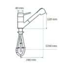 MITIGEUR ROBINET / DOUCHETTE OSCULATI de Captivan, robinet 360° avec douchette flexible 150 cm, idéal pour bateau et caravane.