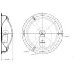 Plafonnier INOX Ø 140 MM OSCULATI chez Captivan, éclairage intérieur 12V pour bateaux et camping-cars avec interrupteur intégré.
