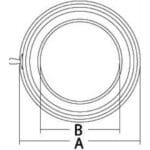 Plafonnier inox LED en saillie Ø 169 mm OSCULATI de Captivan, idéal pour bateau ou van aménagé, fonctionne sur installation 12 Volt.