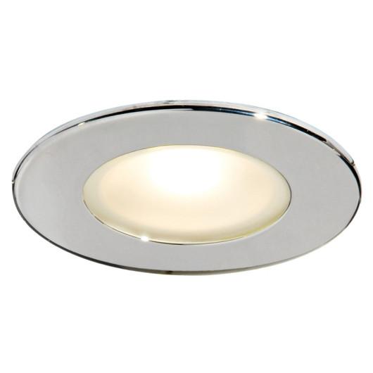 Plafonnier LED à encastrer Atria II Poli Miroir IP65 Osculati, Captivan, idéal pour bateau, van ou véhicule aménagé, fonctionne en 12/24 V.