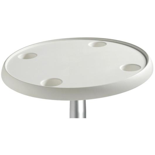 PLATEAU DE TABLE RONDE 610 MM OSCULATI chez Captivan, plateau en composite polyester pour cockpit de bateau, support verres.