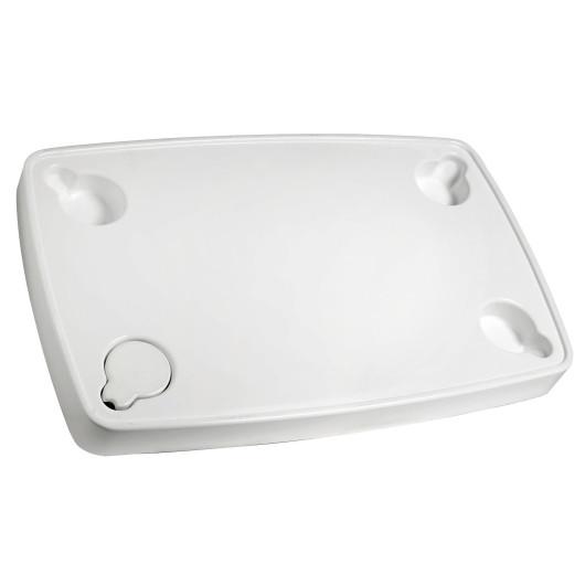 PLATEAUX DE TABLES OSCULATI de Captivan, plateau en plastique ASA blanc idéal pour bateau et camping-car, résistant et pratique.