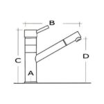 ROBINET MITIGEUR JET ORIENTABLE OSCULATI de Captivan, robinet à col long en laiton chromé, avec col rotatif pour équipements de bateaux et camping-cars.