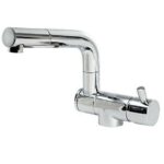 ROBINET RABATTABLE MITIGEUR OSCULATI de Captivan, mitigeur chrome orientable idéal pour cuisine de van, bateau ou camping-car.