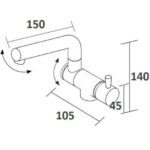 ROBINET RABATTABLE MITIGEUR OSCULATI de Captivan, mitigeur chrome orientable idéal pour cuisine de van, bateau ou camping-car.