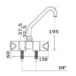 ROBINET RABATTABLE C/F ILTALIA OSCULATI de Captivan, robinet pour bateau et camping-car avec cartouche céramique, fixation pratique.