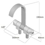 ROBINET STYLE MÉLANGEUR OSCULATI de Captivan, robinet en laiton chromé avec bec rabattable à 180° pour bateau, camping-car ou van.